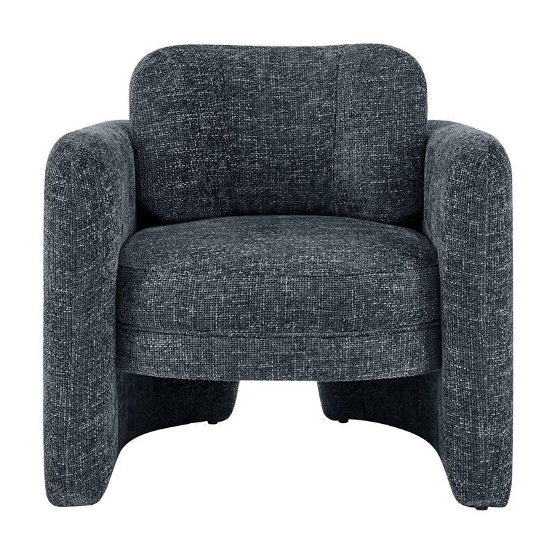 New Pacific Direct Deryll Fabric Accent Arm Chair in Grenada Charcoal
