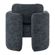 NPD Furniture Deryll Fabric Accent Arm Chair in Grenada Charcoal