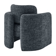 NPD Furniture Deryll Fabric Accent Arm Chair in Grenada Charcoal