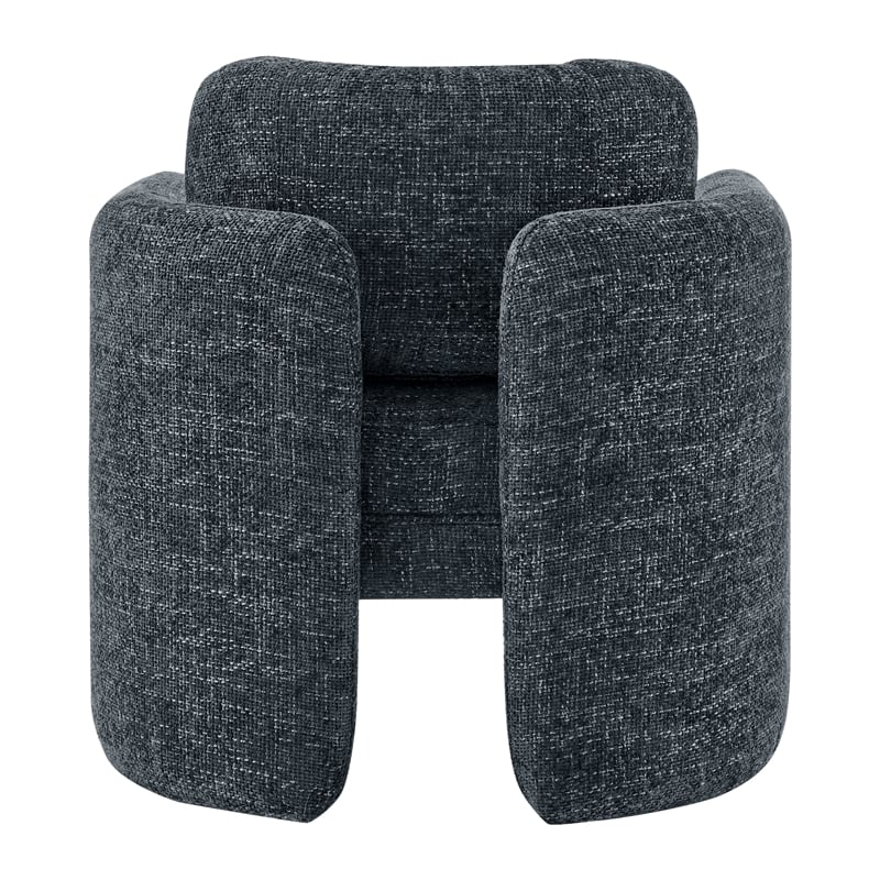 New Pacific Direct Deryll Fabric Accent Arm Chair in Grenada Charcoal