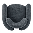 NPD Furniture Deryll Fabric Accent Arm Chair in Grenada Charcoal