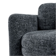NPD Furniture Deryll Fabric Accent Arm Chair in Grenada Charcoal