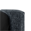 NPD Furniture Deryll Fabric Accent Arm Chair in Grenada Charcoal