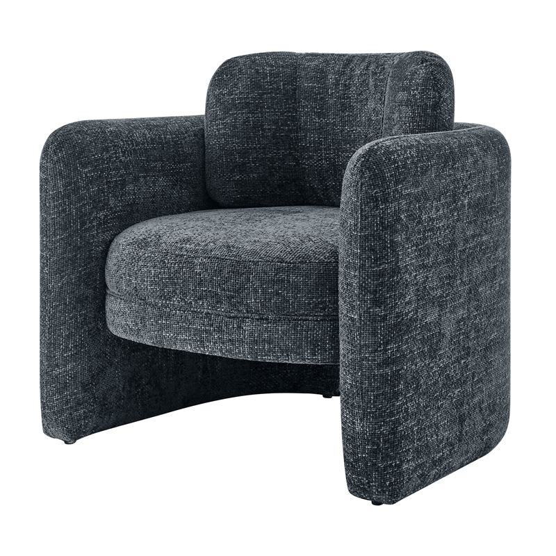 New Pacific Direct Deryll Fabric Accent Arm Chair in Grenada Charcoal