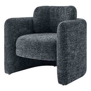 NPD Furniture Deryll Fabric Accent Arm Chair in Grenada Charcoal