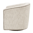 NPD Furniture Ernest Fabric Swivel Accent Arm Chair in Concord Cream