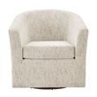 NPD Furniture Ernest Fabric Swivel Accent Arm Chair in Concord Cream