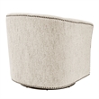 NPD Furniture Ernest Fabric Swivel Accent Arm Chair in Concord Cream