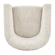 NPD Furniture Ernest Fabric Swivel Accent Arm Chair in Concord Cream