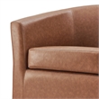NPD Furniture Ernest Faux Leather Swivel Accent Arm Chair in Vintage Cider