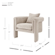NPD Furniture Heidi Fabric Accent Arm Chair in Grenada Cream