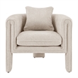 NPD Furniture Heidi Fabric Accent Arm Chair in Grenada Cream
