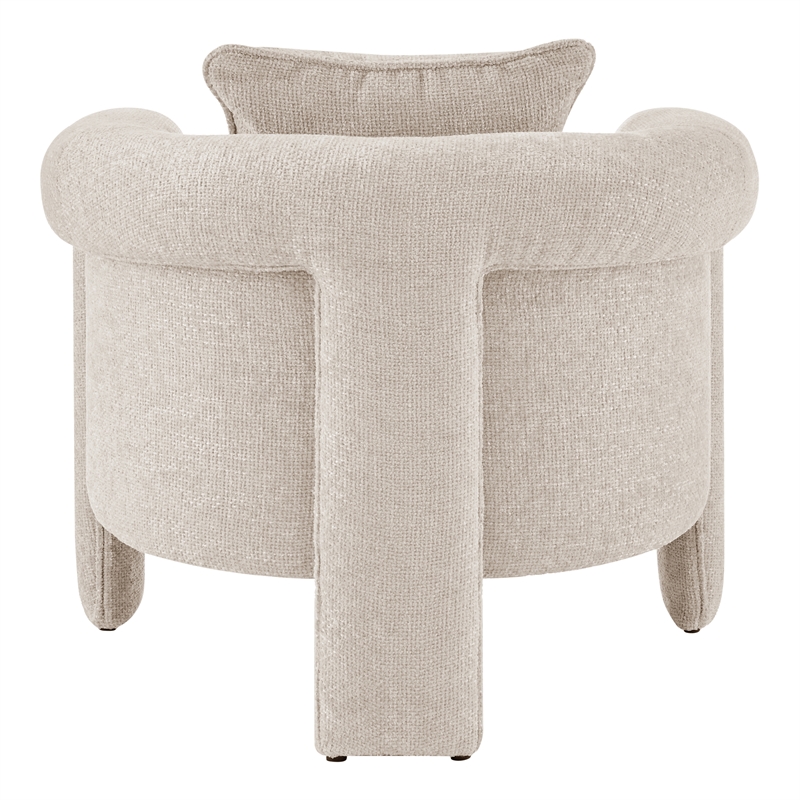 NPD Furniture Heidi Fabric Accent Arm Chair in Grenada Cream