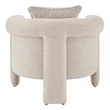 NPD Furniture Heidi Fabric Accent Arm Chair in Grenada Cream
