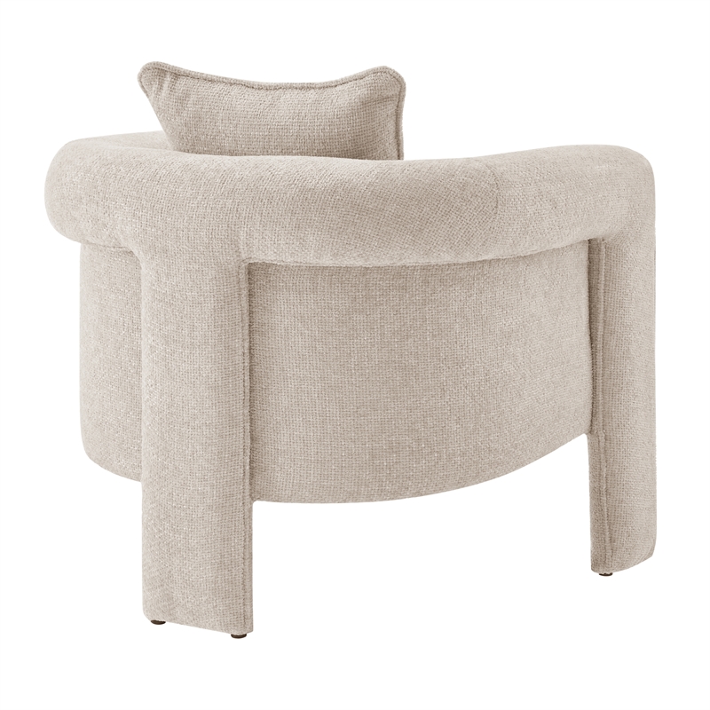 NPD Furniture Heidi Fabric Accent Arm Chair in Grenada Cream