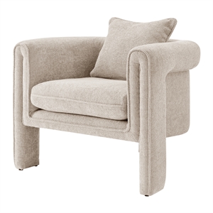 New Pacific Direct Heidi Fabric Accent Arm Chair in Grenada Cream