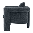 NPD Furniture Heidi Fabric Accent Arm Chair in Grenada Charcoal