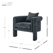 NPD Furniture Heidi Fabric Accent Arm Chair in Grenada Charcoal