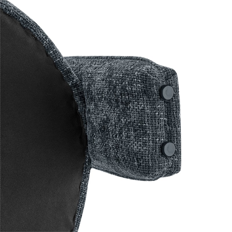 New Pacific Direct Heidi Fabric Accent Arm Chair in Grenada Charcoal