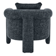 NPD Furniture Heidi Fabric Accent Arm Chair in Grenada Charcoal