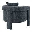NPD Furniture Heidi Fabric Accent Arm Chair in Grenada Charcoal