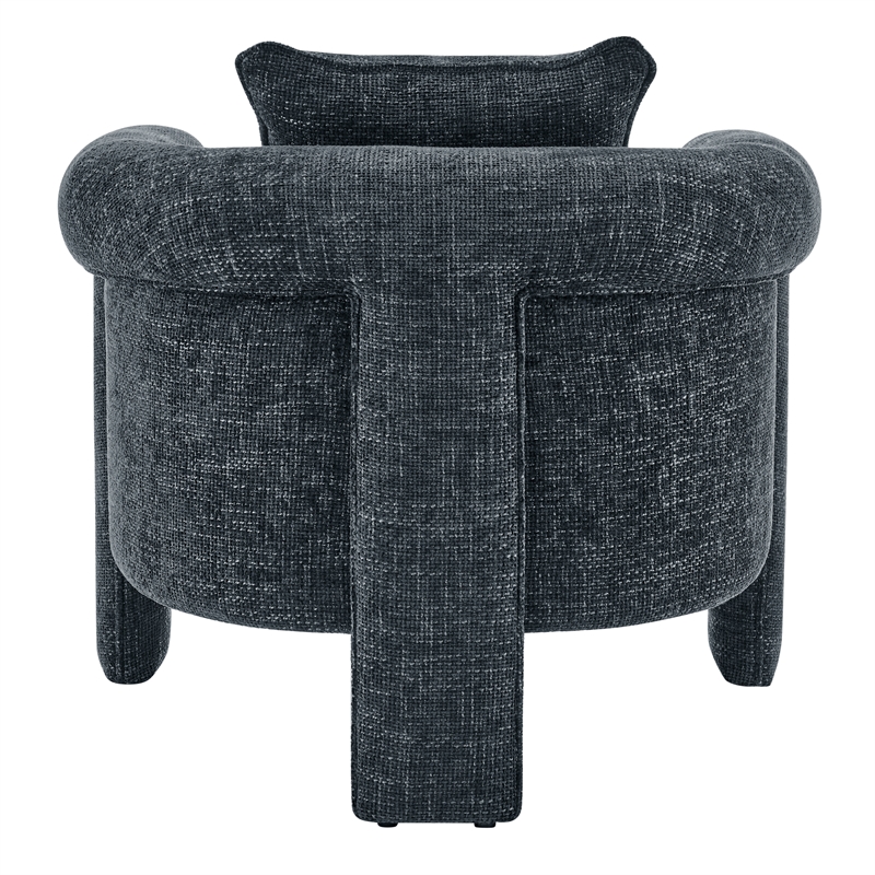 New Pacific Direct Heidi Fabric Accent Arm Chair in Grenada Charcoal