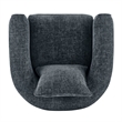 NPD Furniture Heidi Fabric Accent Arm Chair in Grenada Charcoal