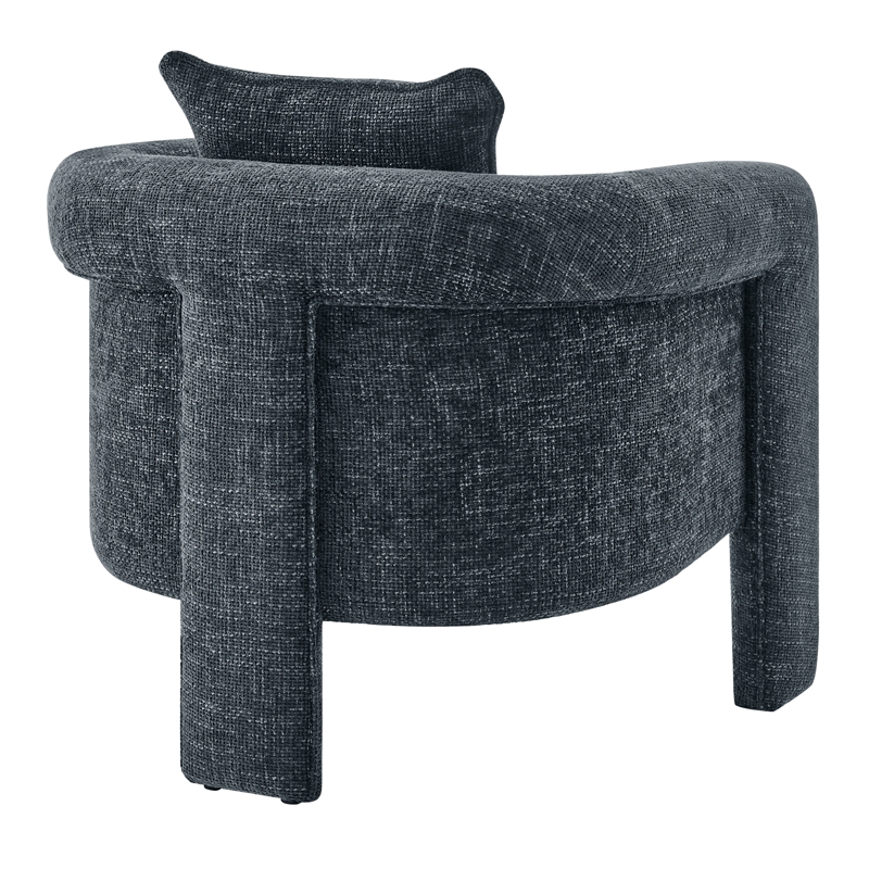New Pacific Direct Heidi Fabric Accent Arm Chair in Grenada Charcoal