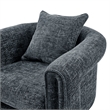 NPD Furniture Heidi Fabric Accent Arm Chair in Grenada Charcoal