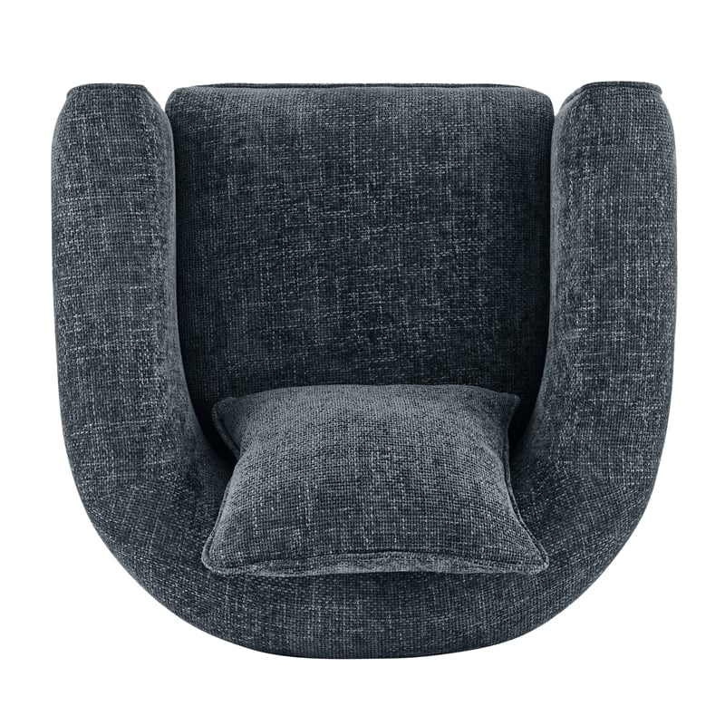 New Pacific Direct Heidi Fabric Accent Arm Chair in Grenada Charcoal