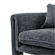 NPD Furniture Heidi Fabric Accent Arm Chair in Grenada Charcoal