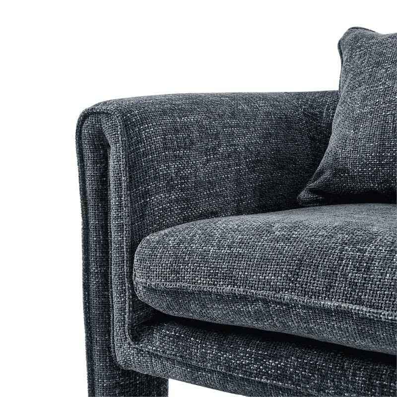 New Pacific Direct Heidi Fabric Accent Arm Chair in Grenada Charcoal