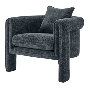 New Pacific Direct Heidi Fabric Accent Arm Chair in Grenada Charcoal