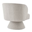 NPD Furniture Jacinta Fabric Swivel Accent Chair in Horizon Gray