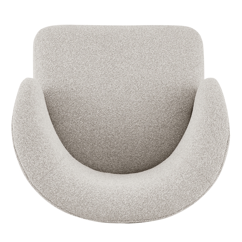 NPD Furniture Jacinta Fabric Swivel Accent Chair in Horizon Gray