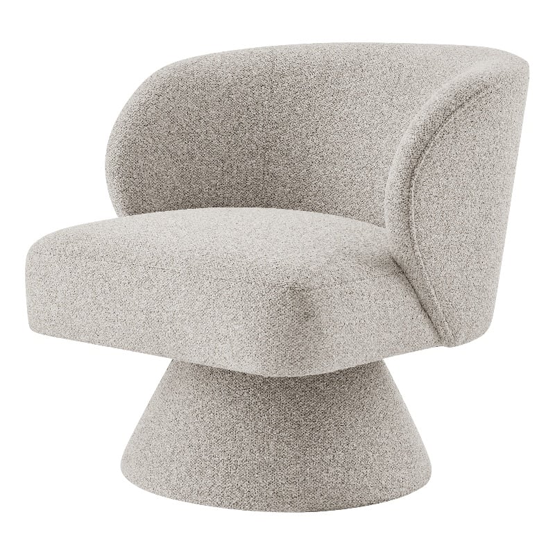 NPD Furniture Jacinta Fabric Swivel Accent Chair in Horizon Gray