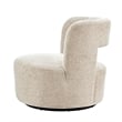 NPD Furniture Jazzlyn Fabric Swivel Accent Chair in Grenada Cream