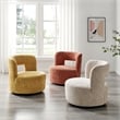 NPD Furniture Jazzlyn Fabric Swivel Accent Chair in Grenada Cream