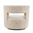 NPD Furniture Jazzlyn Fabric Swivel Accent Chair in Grenada Cream