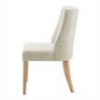 NPD Furniture New Paris Fabric Dining Side Chair in Beige (Set of 2)