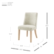 NPD Furniture New Paris Fabric Dining Side Chair in Beige (Set of 2)