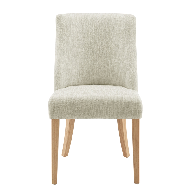 NPD Furniture New Paris Fabric Dining Side Chair in Beige (Set of 2)