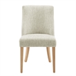 NPD Furniture New Paris Fabric Dining Side Chair in Beige (Set of 2)
