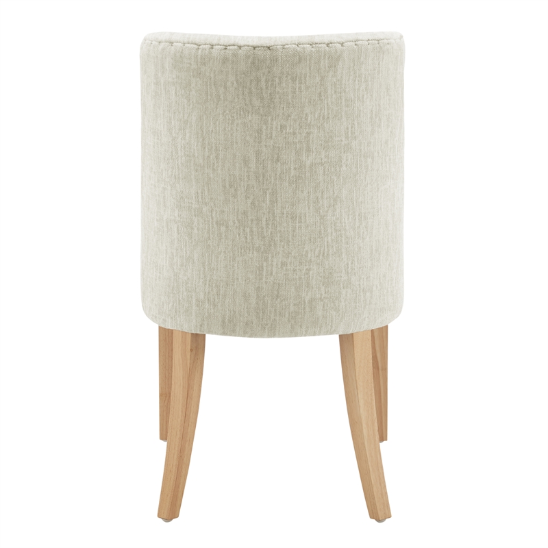 NPD Furniture New Paris Fabric Dining Side Chair in Beige (Set of 2)