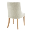 NPD Furniture New Paris Fabric Dining Side Chair in Beige (Set of 2)