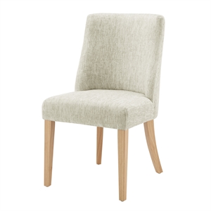 NPD Furniture New Paris Fabric Dining Side Chair in Beige (Set of 2)