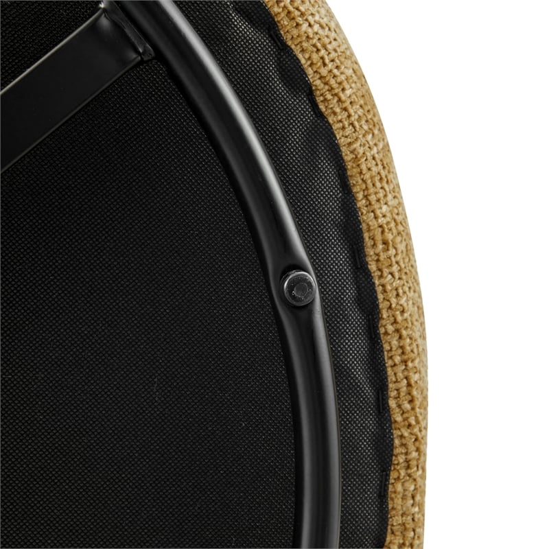 New Pacific Direct Jazzlyn Fabric Swivel Accent Chair in Grenada Mustard