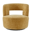 NPD Furniture Jazzlyn Fabric Swivel Accent Chair in Grenada Mustard