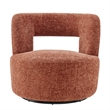 NPD Furniture Jazzlyn Fabric Swivel Accent Chair in Grenada Terracotta