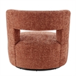 NPD Furniture Jazzlyn Fabric Swivel Accent Chair in Grenada Terracotta
